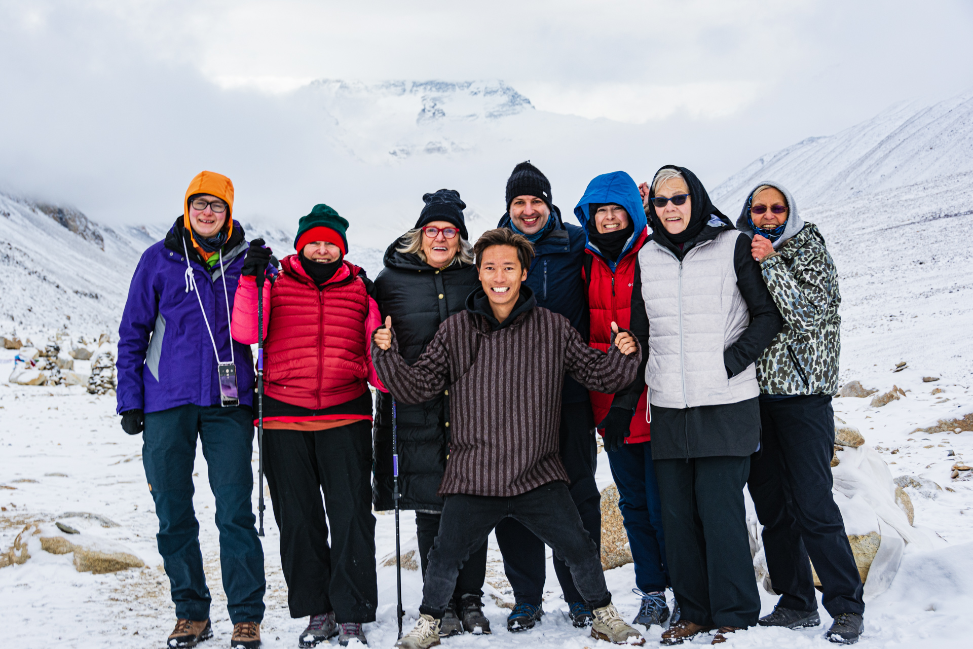 Gruppenfoto am Mount Everest